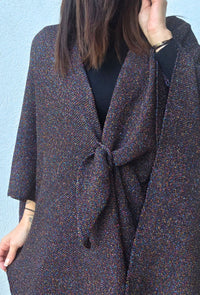 Gilet paillettes CLARA noir