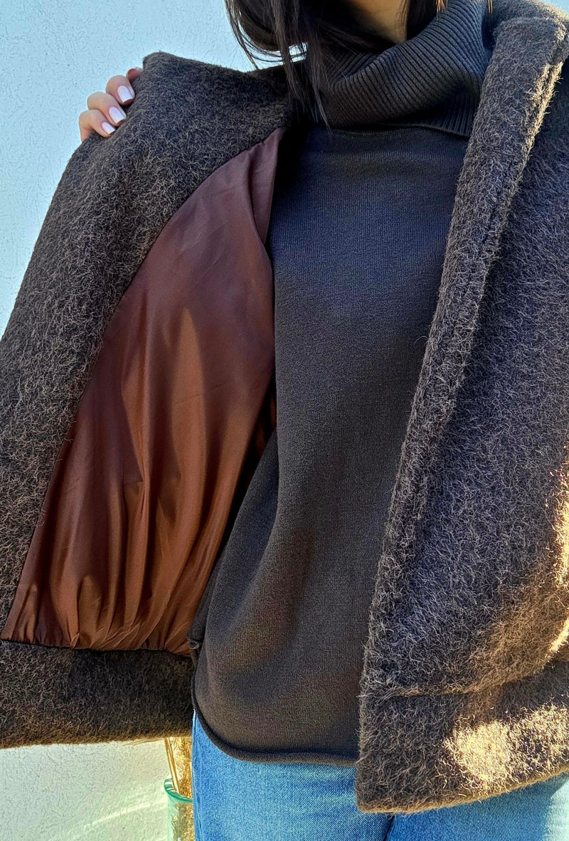 Veste sans manches PATRICIA – Marron