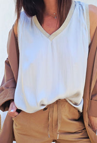 Top fluide LOUISE – Beige