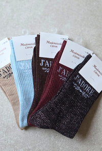 Chaussettes à paillettes J'ADORE