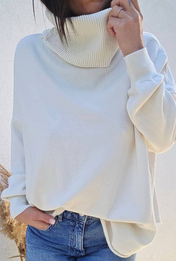 Pull COLETTE blanc crème