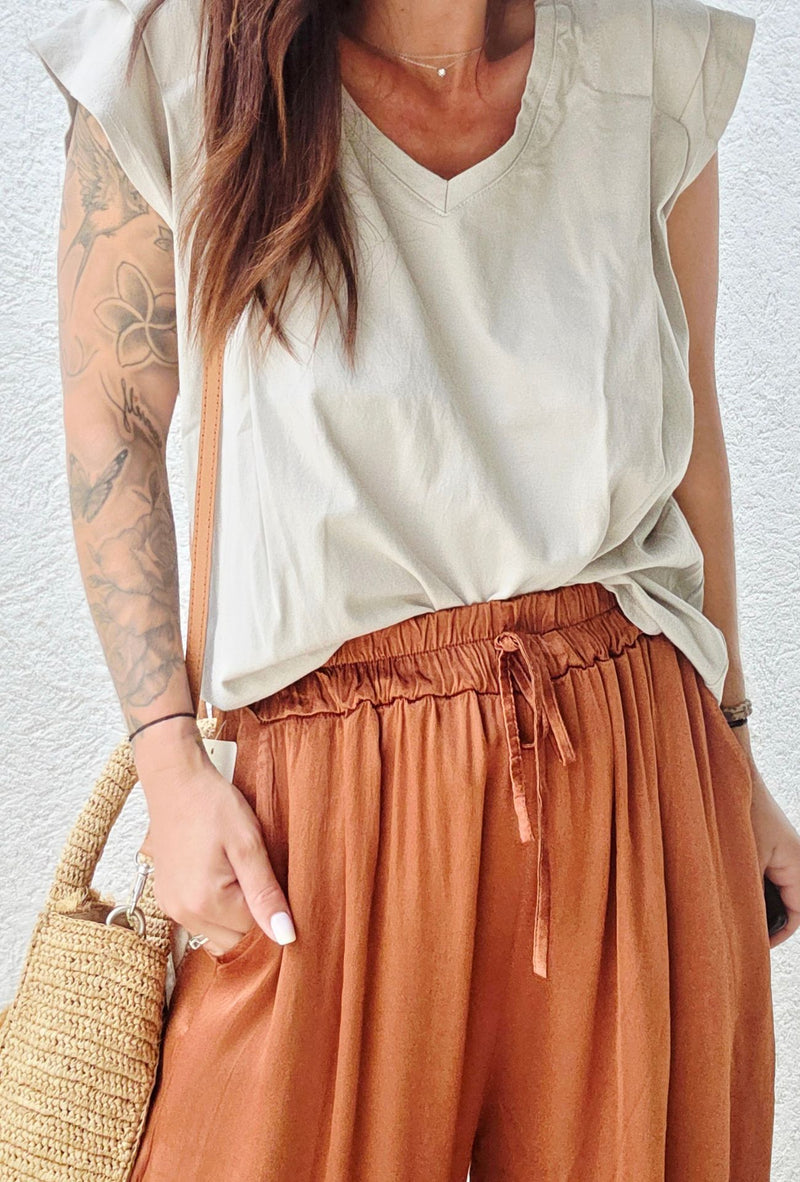 Pantalon MAYLIS Terracotta