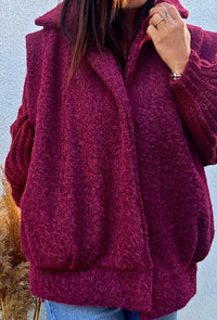 Veste sans manches PATRICIA – bordeaux