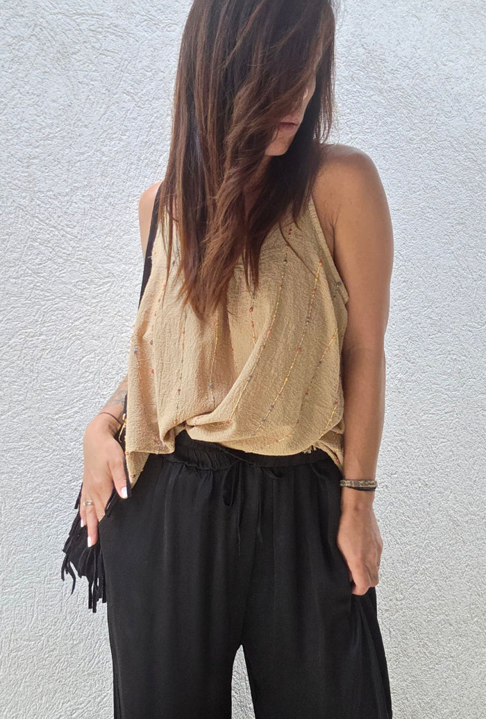 Pantalon fluide satiné MAYLIS
