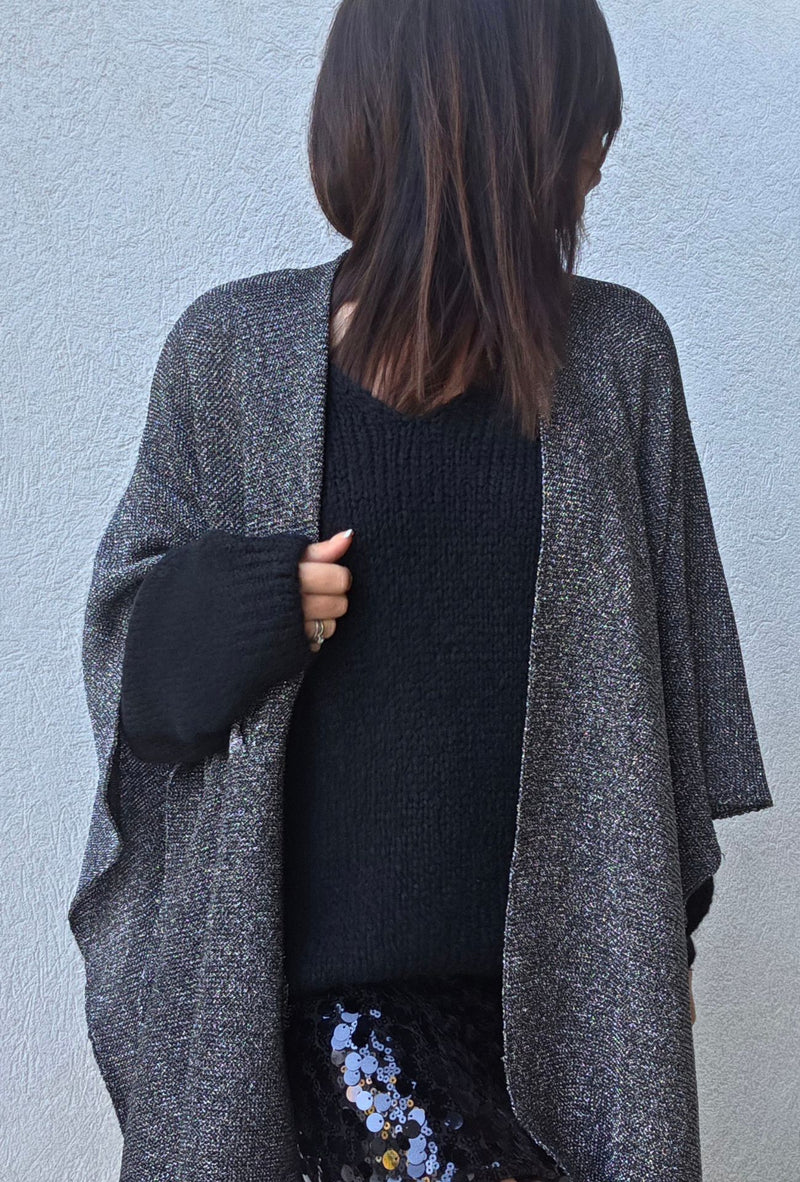 Gilet paillettes CLARA – Argenté