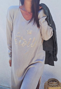 Robe pull ETOILE  Beige
